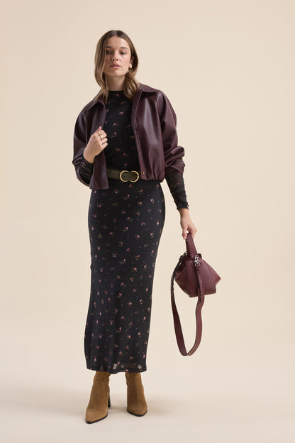 The Mesh Funnel Neck Dress