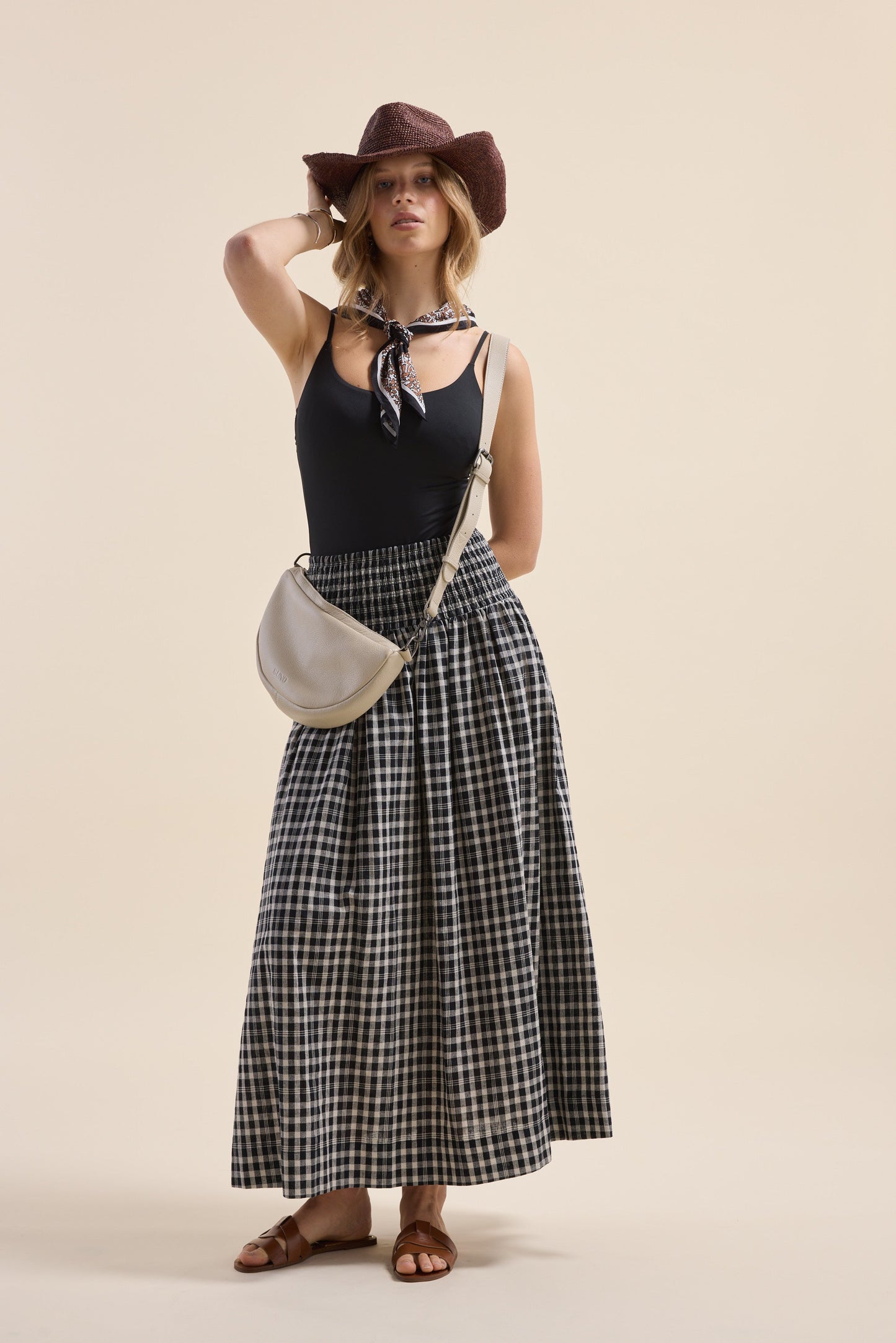 Elementary Shirred Drop Waist Skirt