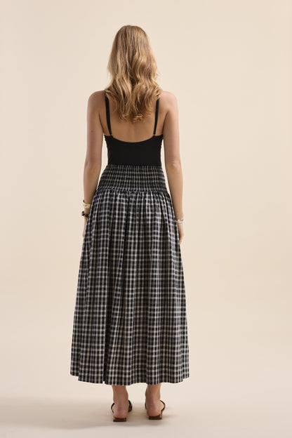 Elementary Shirred Drop Waist Skirt