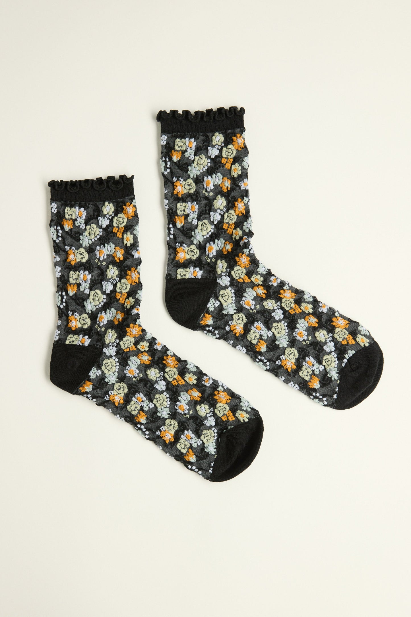 Jodi Floral Crew Socks