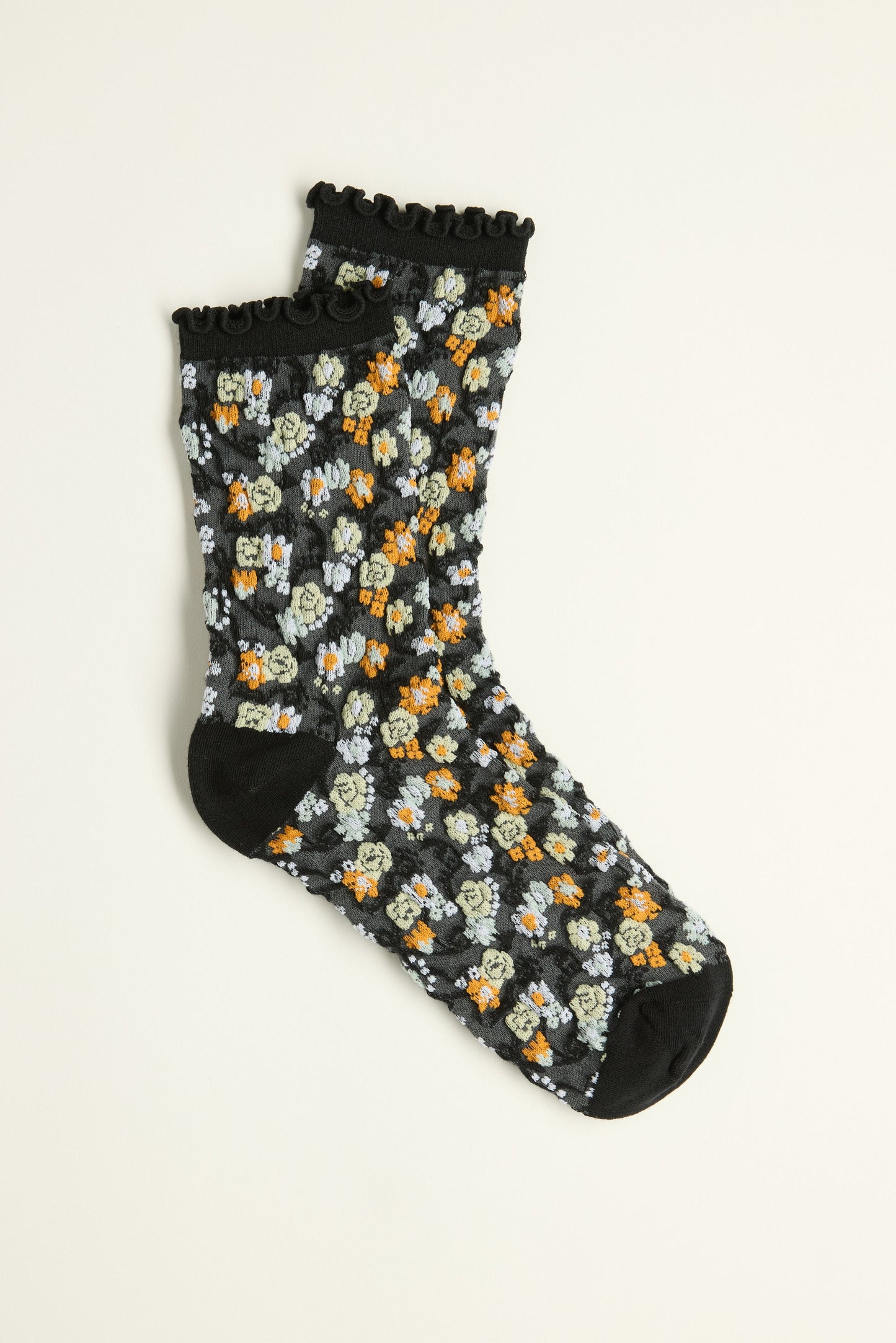 Jodi Floral Crew Socks