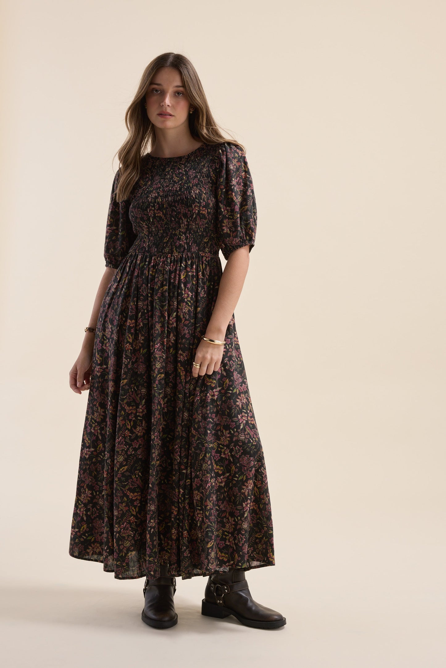 Elementary Shirred Bodice Dress