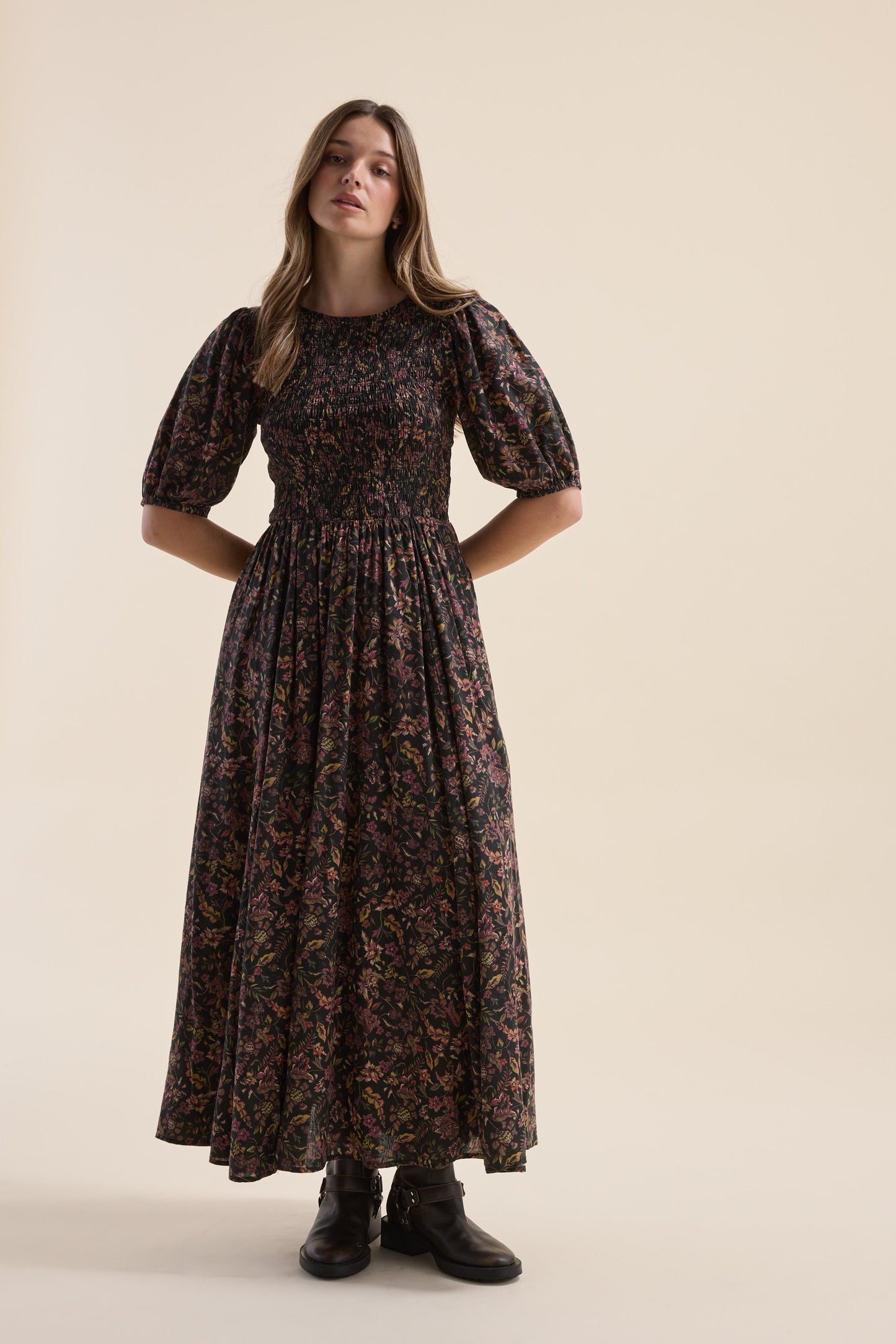 Elementary Shirred Bodice Dress