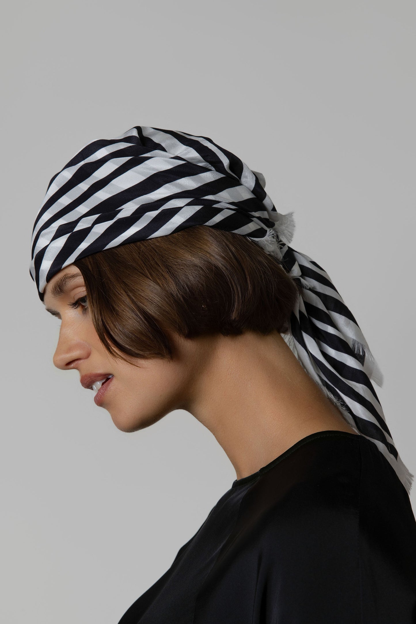 Mable Frayed Edge Silk Scarf