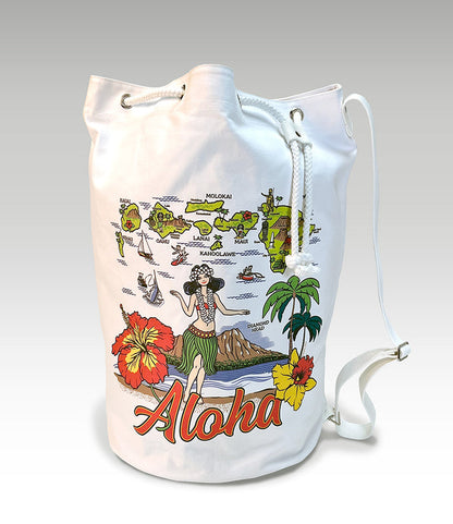 50th State Rope Cinch Beachbag
