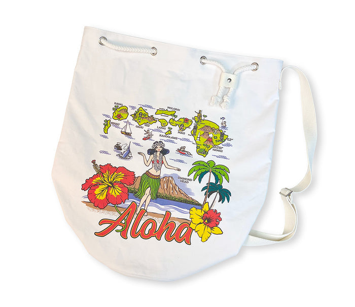 50th State Rope Cinch Beachbag