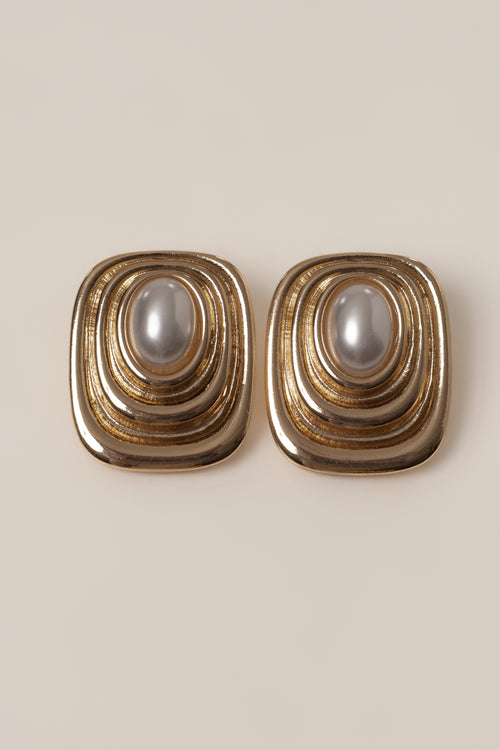 Gold Katalia Pearl Earrings