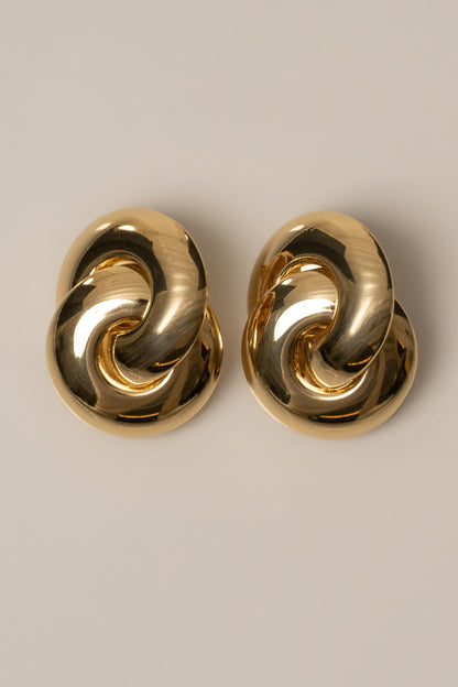 Gold Infinite Loop Earrings