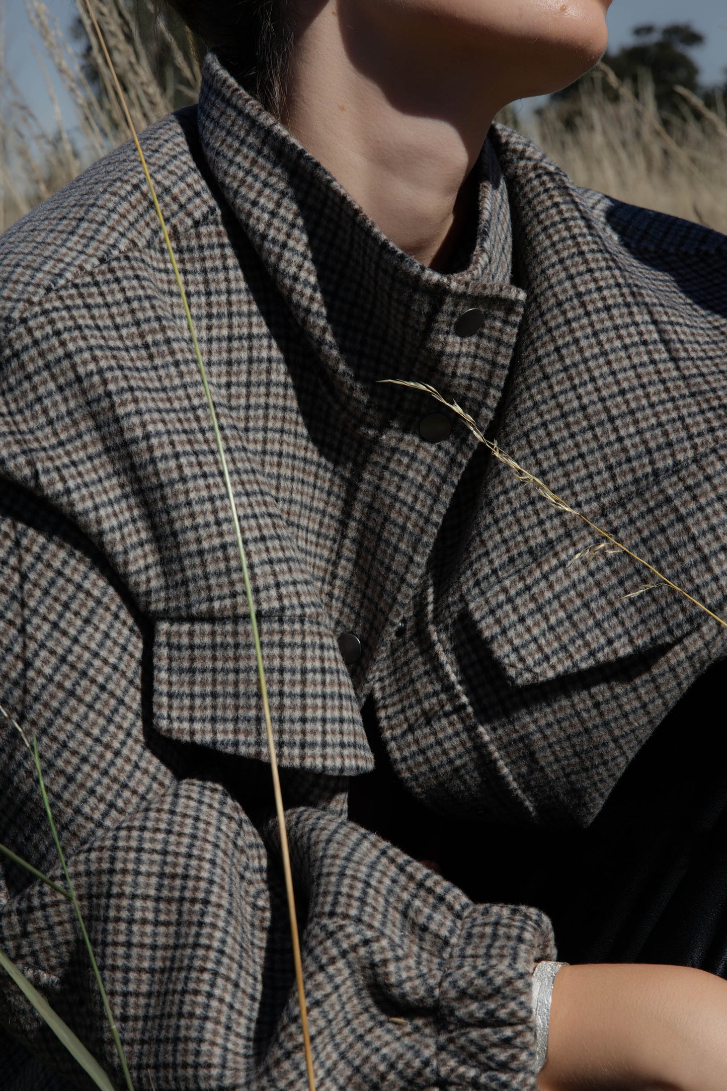 Wool Blend Bomber Coat