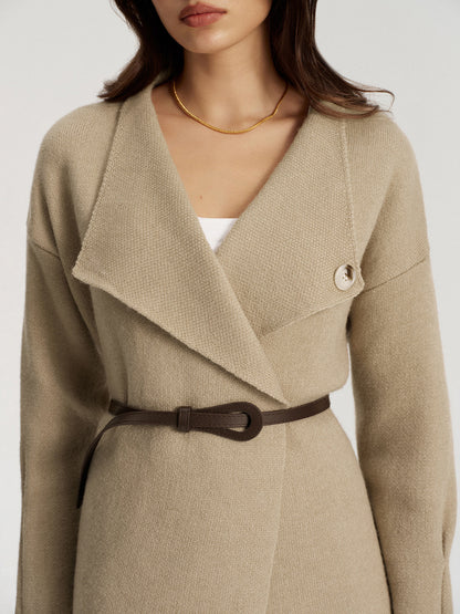 Belted Knit Blazer and Pants Set