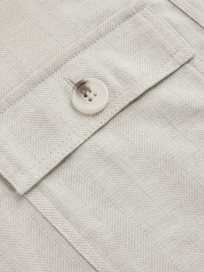 Cotton Linen Knotted Shirt & Belted Pants Set