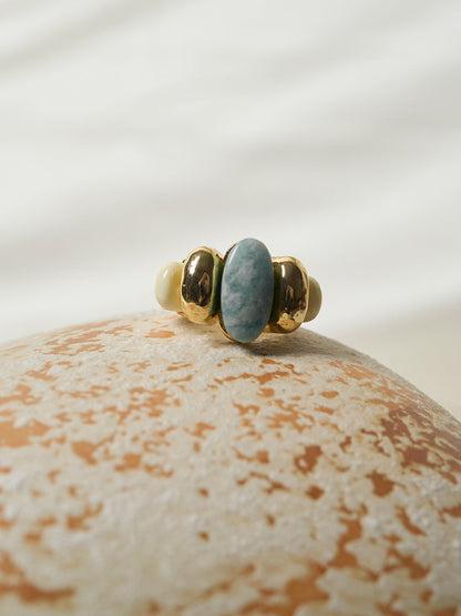 Natural Stone Chunky Statement Ring