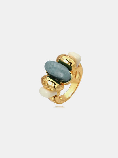 Natural Stone Chunky Statement Ring