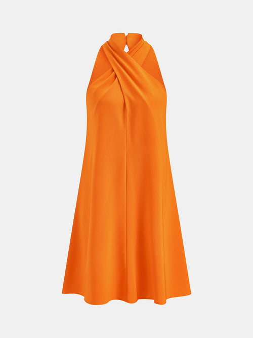 Cross Neck Loose Flowy Vacation Dress