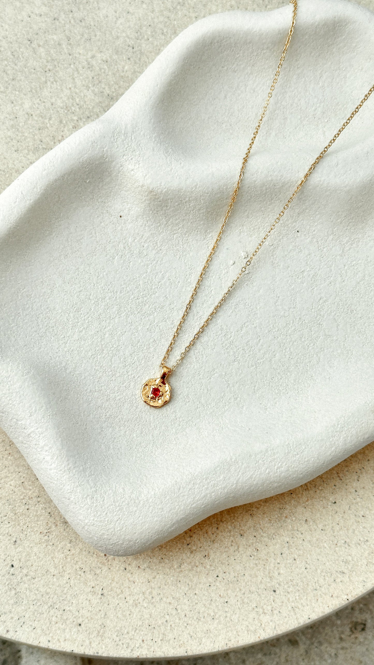 January Birthstone Necklace - Garnet