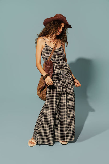 Elementary Shirred Drop Waist Skirt
