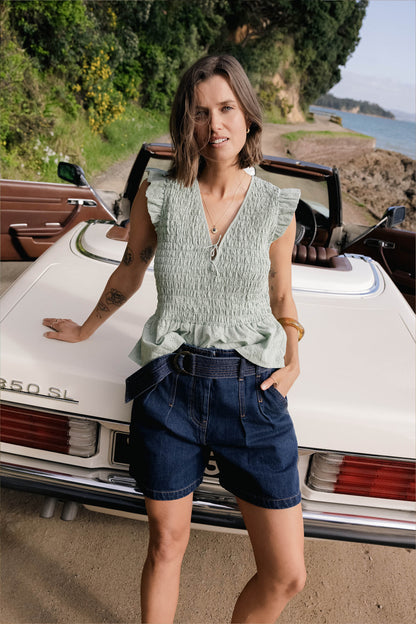 Juno Shirred Detail Top