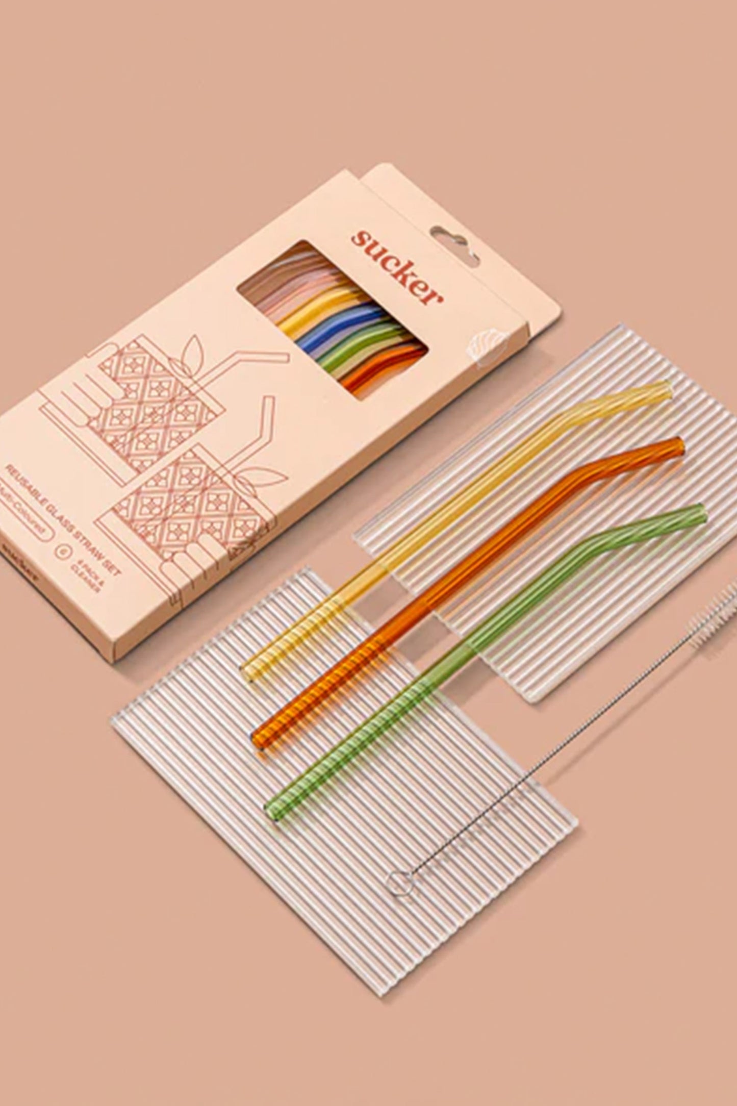 Sucker Drinking Glass Straws