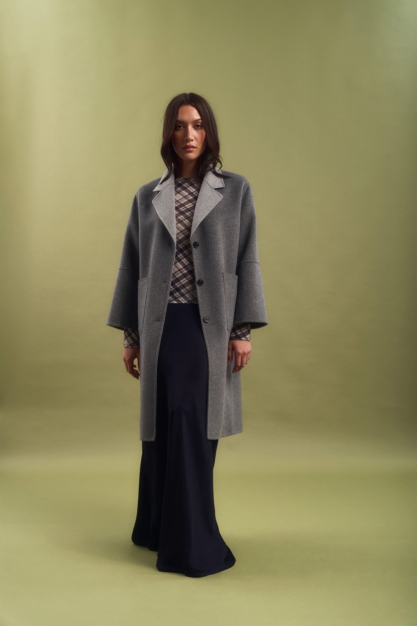 Bias Cut Flared Skirt