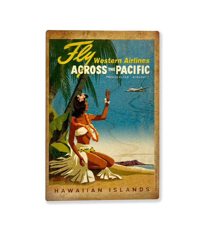 Across The Pacific Wooden Postcard