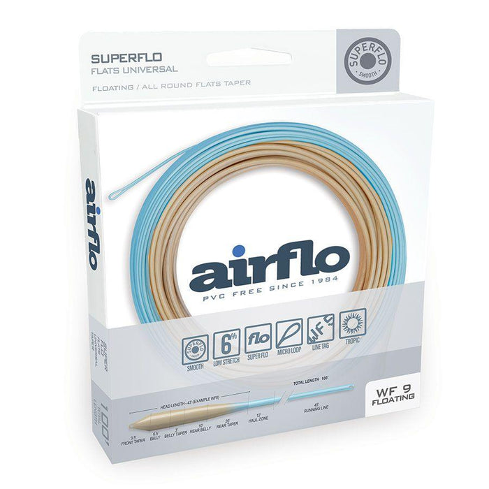 Airflo Superflo Flats Universal Taper - Sand/Blue Sky saltwater fly line