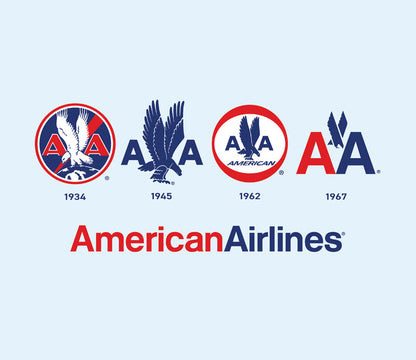 American Airlines 4 Logos T-Shirt