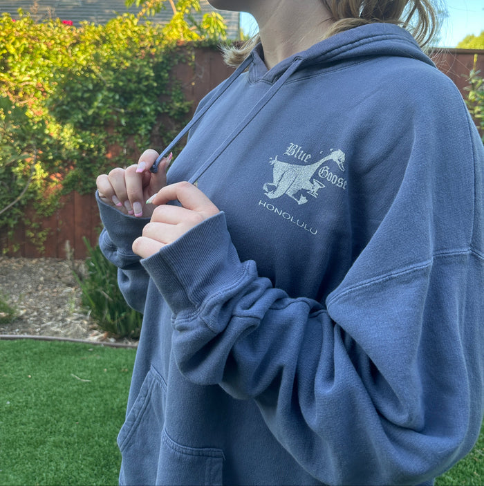 Blue Goose Bar Honolulu Retro Pullover Hoodie