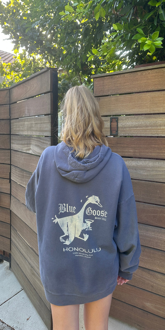 Blue Goose Bar Honolulu Retro Pullover Hoodie