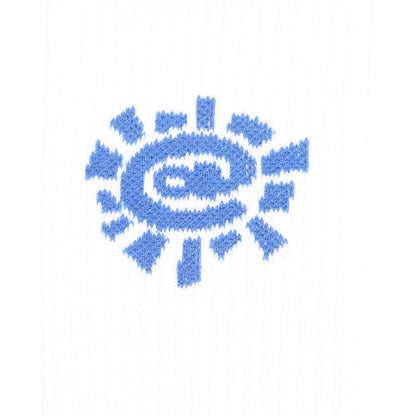 Blue Sun Sock - White
