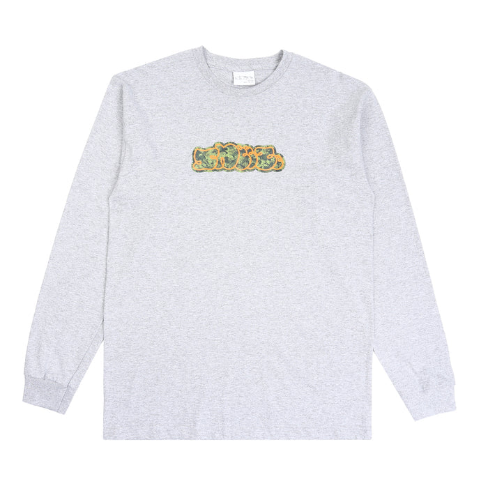 Camo Logo LS T-Shirt - Heather Grey