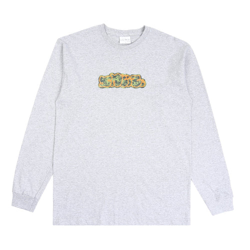 Camo Logo LS T-Shirt - Heather Grey