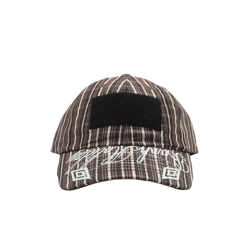 Check Hazard Cap - Beige/Dark Brown