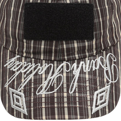 Check Hazard Cap - Beige/Dark Brown