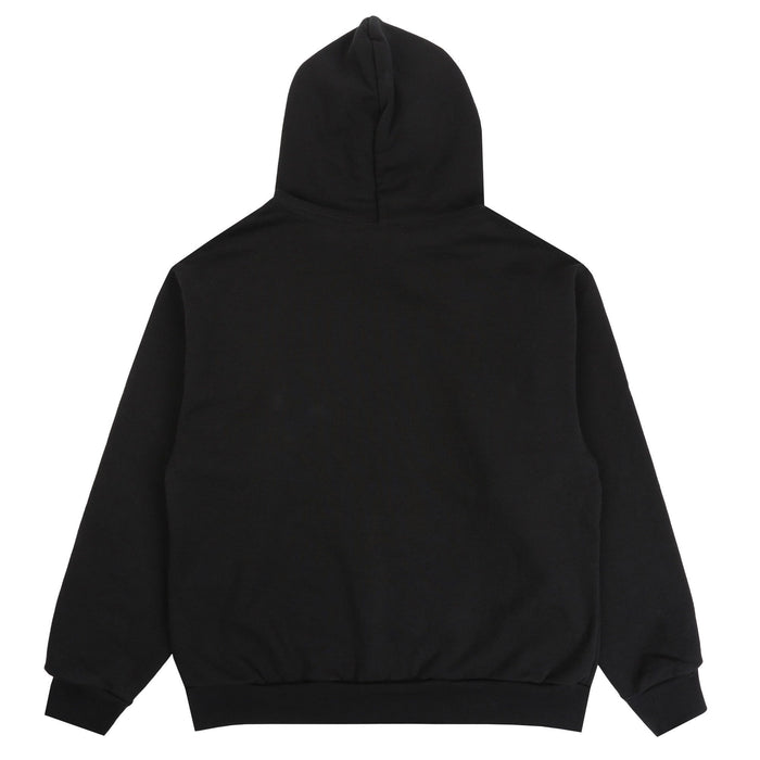 Chrome Zip Hooded Sweater - Black