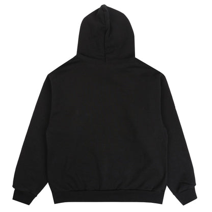 Chrome Zip Hooded Sweater - Black