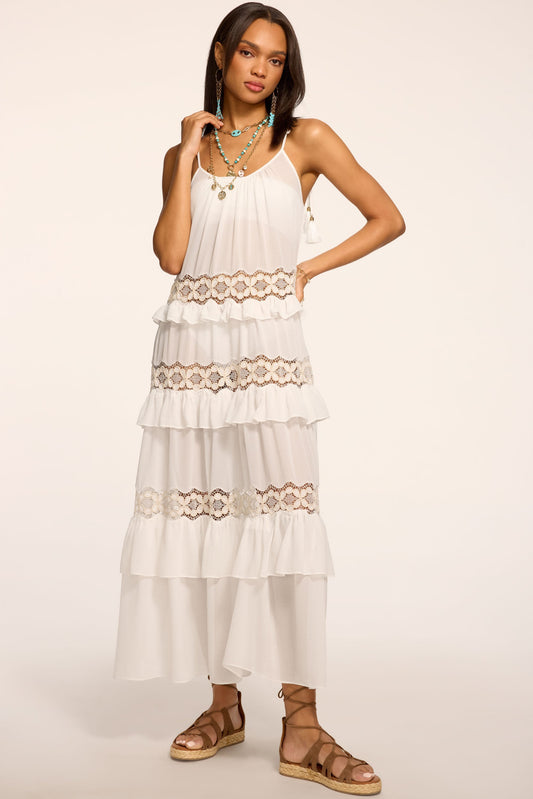 Lisbeth Coverup Midi Dress | WHITE