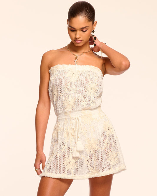 Lauryn Embroidered Coverup Mini Dress