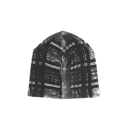 Digital Plaid Skully Beanie - Black Camo