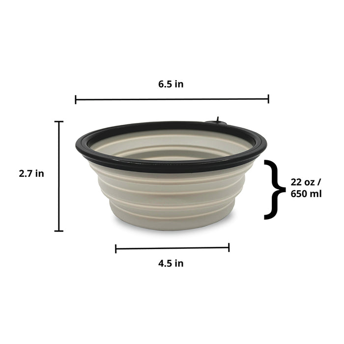 Dog Beach Collapsible Bowl