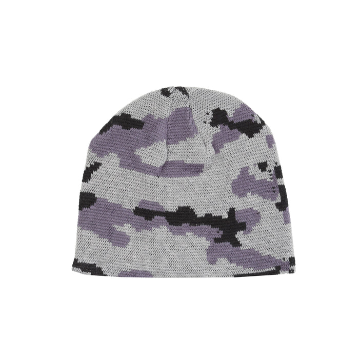 Embroidered Logo Skully Beanie - Blue Camo