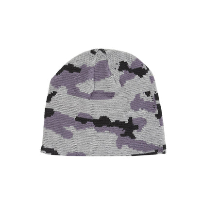 Embroidered Logo Skully Beanie - Blue Camo