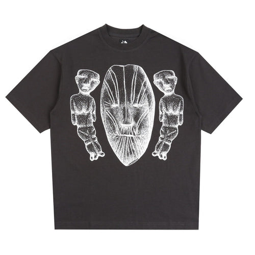 Face Figures Hands T-Shirt - Black