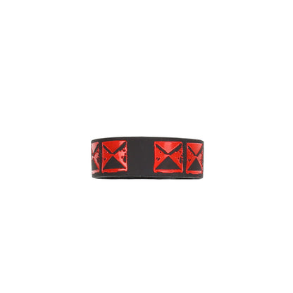 Faux Stud Bracelet - Black/Red
