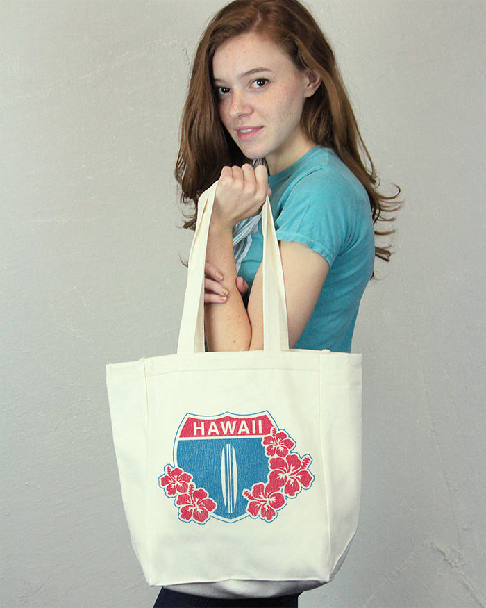 Hi Hwy 1 Floral Tote