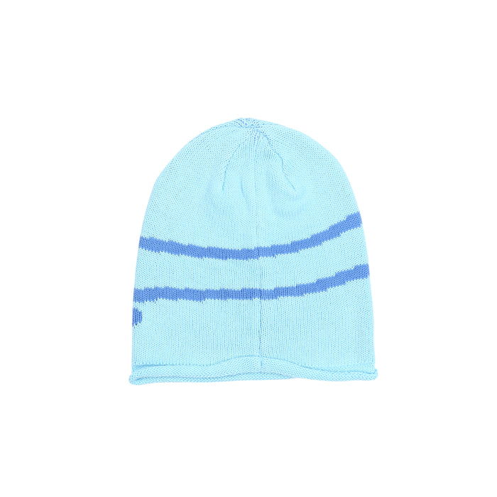 Knit Swirl Beanie - Blue