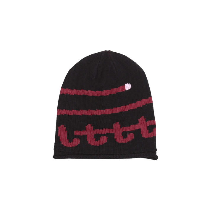 Knit Swirl Beanie - Red