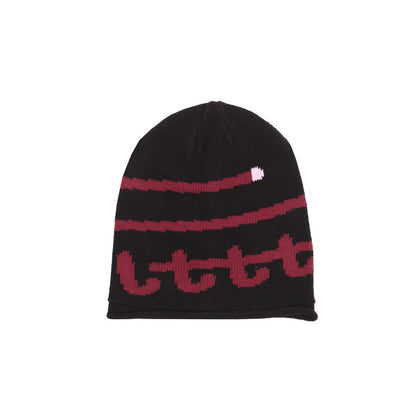 Knit Swirl Beanie - Red
