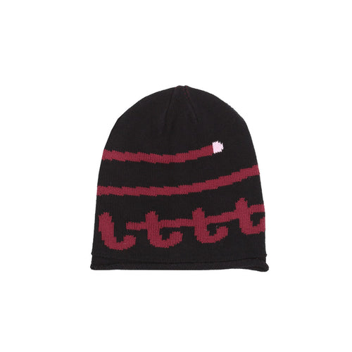 Knit Swirl Beanie - Red