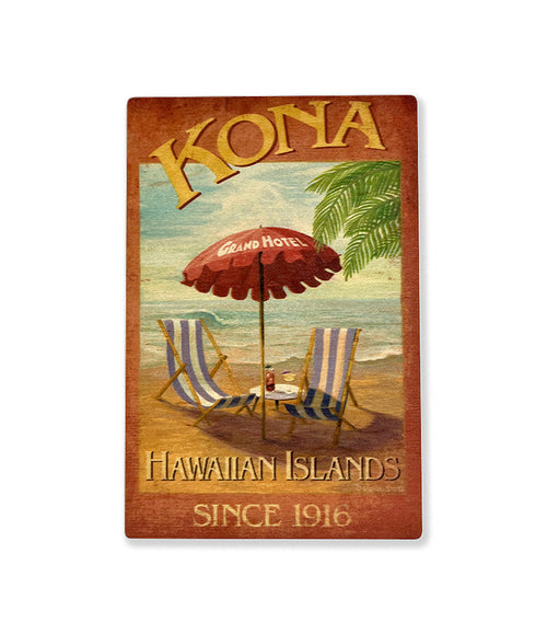Kona Grand Hotel Wooden Postcard