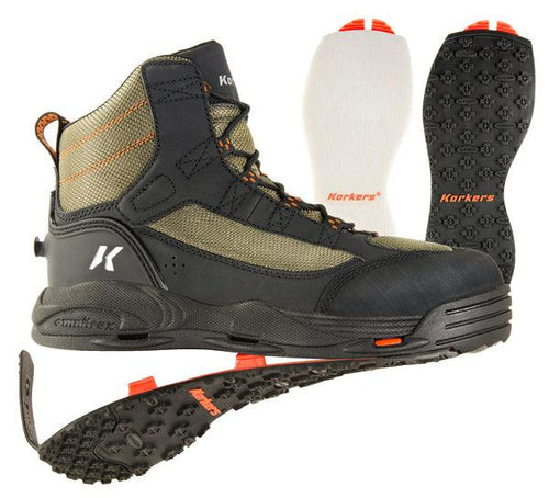 Korkers Greenback Wading Boot - Felt and Kling-On Soles